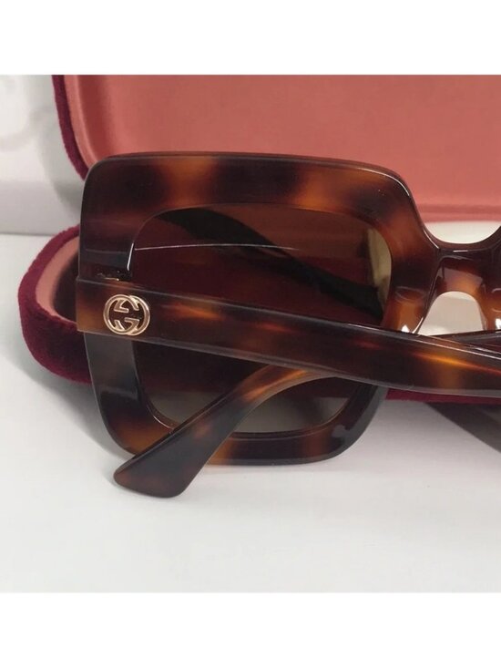 New Authentic Gucci Tortoise Shell Sunglasses GG0328s 002 main image 9